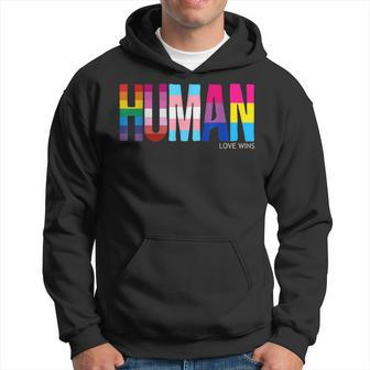 Human Lgbtq Pride Ally Equality Bi Bisexual Trans And Queer Hoodie - Seseable