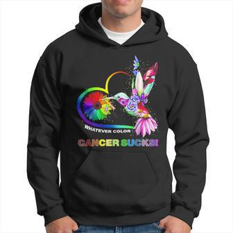 Hummingbird Whatever Color Cancer Sucks Fight Cancer Ribbons Hoodie - Monsterry DE