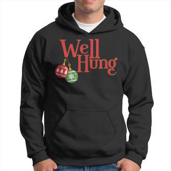 Well Hung Christmas Naughty Holiday Graphic T Hoodie - Thegiftio UK