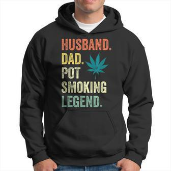 Husband Dad Pot Smoking Legend Weed Dad Smoker Fathers Day Hoodie | Mazezy