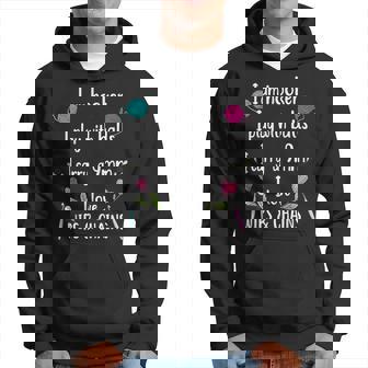 I Am Hooker I Play With Balls I Carry A 9Mm I Love Wipes Hoodie | Mazezy