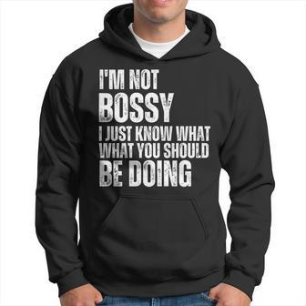 I Am Not Bossy I Just Know What You Should Be Doing Retro Hoodie | Mazezy UK