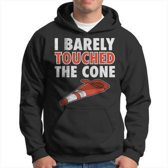 I Barely Touched The Cone I Funny Cone Design Autocross Hoodie | Mazezy