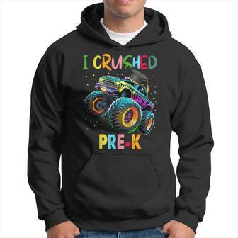 I Crushed Pre-K Graduation Boys Monster Truck Hoodie | Mazezy