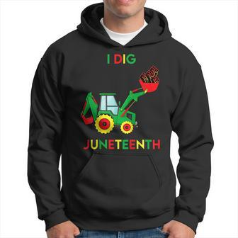I Dig Junenth Fists Tractor Funny Toddler Boys Hoodie | Mazezy