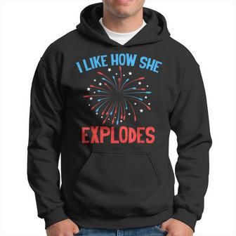 I Like How She Bangs Fireworks Funny 4Th Of July Couple Gift For Mens Hoodie - Monsterry UK