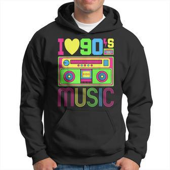 I Love 90S Music 1990S Style Hip Hop Outfit Vintage Nineties 90S Vintage Designs Funny Gifts Hoodie | Mazezy AU
