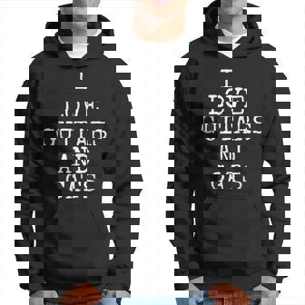 I Love Guitars And Cats | Funny Kitty Cat Hoodie | Mazezy