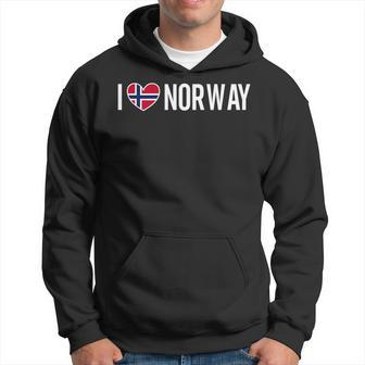 I Love Norway Norwegian Flag Oslo Nordic Norge Pride Hoodie | Mazezy