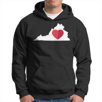 I Love Virginia Va Funny State Pride Heart Gift T Pride Month Funny Designs Funny Gifts Hoodie | Mazezy