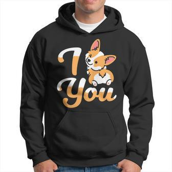 I Love You Welsh Corgi Butt Cute Dog Owner Lover Gift Idea Hoodie | Mazezy
