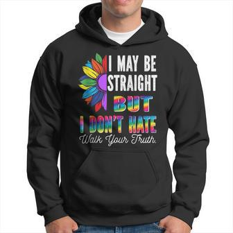 I May Be Straight But I Dont Hate Lgbtq Pride Support Hoodie | Mazezy