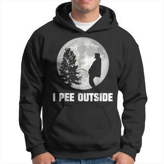 I Pee Outside I Love Peeing Outside Funny Camping Funny Hoodie | Mazezy