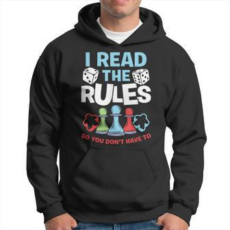 I Read The Rules Board Dice Chess Board Gaming Board Gamers Hoodie | Mazezy