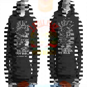 I Still Play With Blocks Retro Vintage Car Mechanic Gift Mechanic Funny Gifts Funny Gifts Hoodie | Mazezy