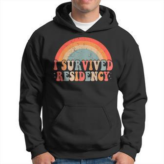 I Survived Residency Groovy Residency Graduation For Doctors Hoodie - Monsterry CA