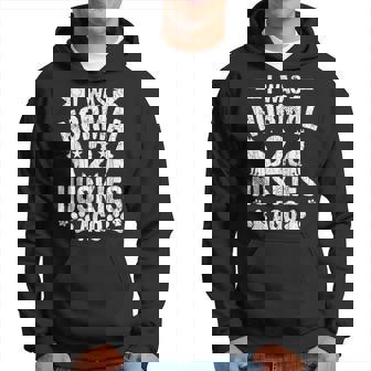 I Was Normal 2 Huskies Ago Funny Dog Owner Lover Graphic Hoodie - Thegiftio UK