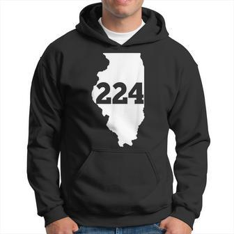 Illinois 224 Area Code Hoodie | Mazezy