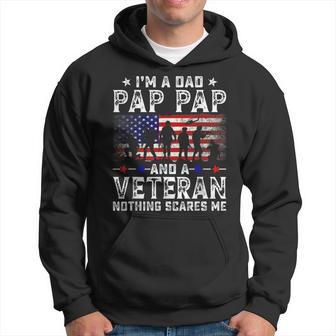 Im A Dad Pap Pap And A Veteran For Dad Fathers Day Gift For Mens Hoodie | Mazezy
