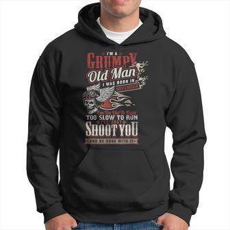 Im A Grumpy Old Man I Was Born In November Biker Dad Gifts Gift For Mens Hoodie | Mazezy