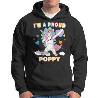 Im A Proud Transgender Poppy Lgbt Pride Dabbing Unicorn Hoodie | Mazezy