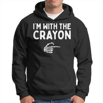 I'm With The Crayon Halloween Costume Matching Couples Hoodie - Monsterry AU