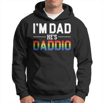 Im Dad Hes Daddio Lgbt Pride & Gay Pride Parade Hoodie | Mazezy