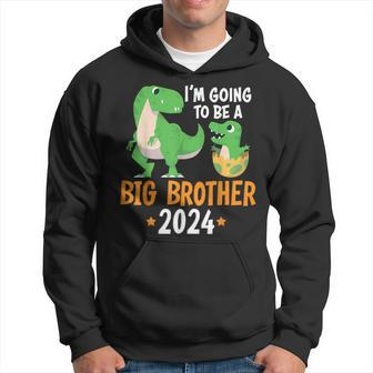 I'm Going To Be A Big Brother 2024 Boy Announcement Dinosaur Hoodie - Seseable