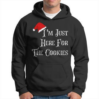 I'm Just Here For The Cookies Santa Christmas Hoodie - Seseable