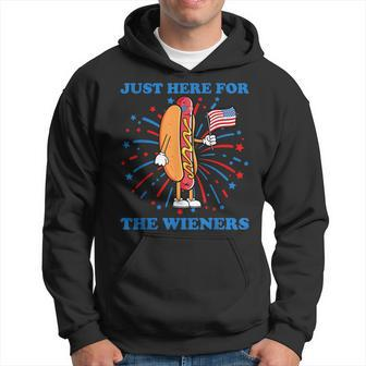 Im Just Here For The Wieners Funny Fourth Of July Hot Dog Hoodie - Monsterry CA