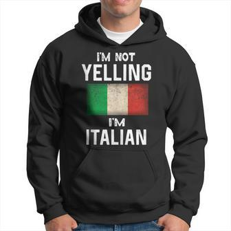 Im Not Yelling Im Italian Funny Italy Flag Hoodie | Mazezy CA