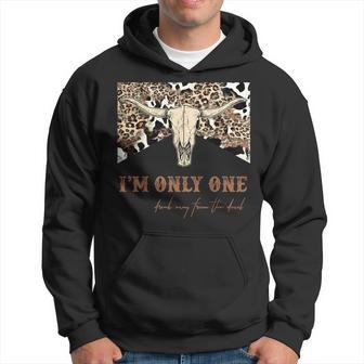 I'm Only One Drink Away From The Devil Western Cow Skull Hoodie - Seseable