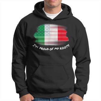 I'm Proud Of My Roots Vintage Italian American Flag Hoodie - Monsterry