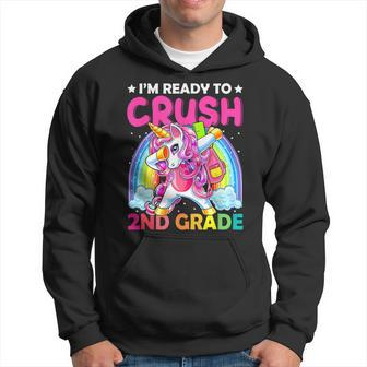 Im Ready To Crush 2Nd Grade Dabbing Unicorn Back To School Hoodie | Mazezy