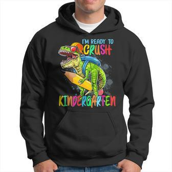 Im Ready To Crush Kindergarten T Rex Dino Holding Pencil Hoodie - Seseable