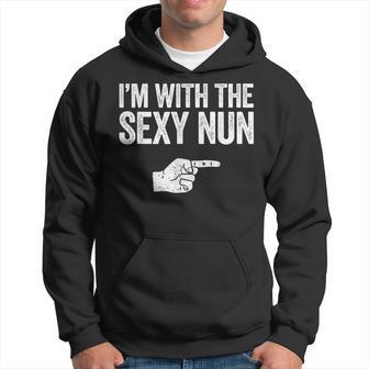 I'm With The Sexy Nun Matching Costume Hoodie - Thegiftio UK