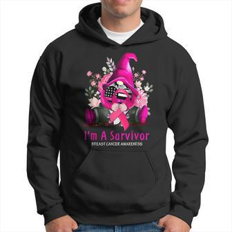 I’M A Survivor Breast Cancer Awareness Gnome Pink Ribbon Hoodie - Seseable