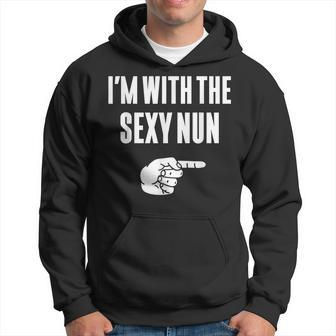 Im With The Sexy Nun Funny Halloween Couple Costume Gift Hoodie | Mazezy