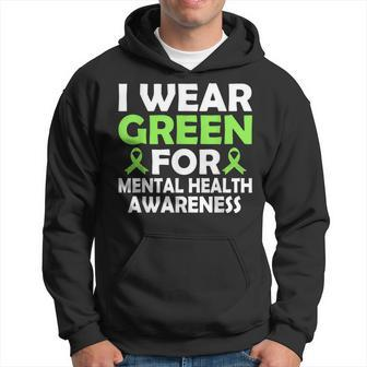 In May We Wear Green Mental Health Awareness Month Hoodie - Thegiftio UK