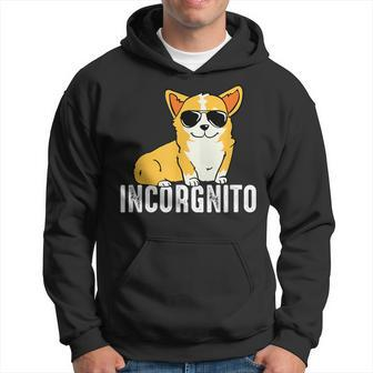 Incorgnito Funny Corgi Gift Dog Lovers Hoodie | Mazezy