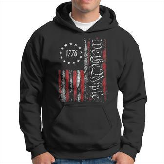 Independence Day American Flag Patriotic 1776 We The People Hoodie | Mazezy