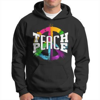 International Teach Peace Hippie Freedom Day Hoodie - Monsterry UK