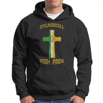 Irish Last Name Ocarroll Celtic Cross Pride Hoodie | Mazezy