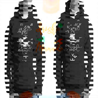 Irish Mermaid Quote Ireland Flag Pride Green Clover Anchor Hoodie | Mazezy