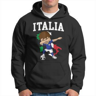 Italia Soccer Boy Italian Italy Flag Map Sports Team Coach  Hoodie