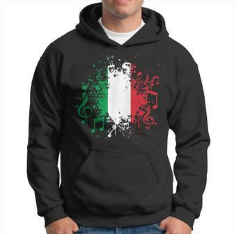 Italian Flag Music Italian Flag Hoodie | Mazezy