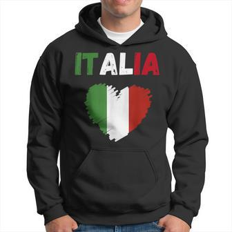 Italy Flag Holiday Italy Heart Italian Flag Hoodie | Mazezy