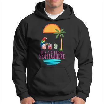 It's 5 O'clock Somewhere Parrot Cocktail Lover Hello Summer Hoodie - Monsterry UK
