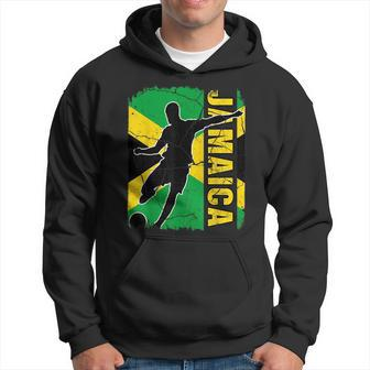Jamaican Soccer Team Jamaica Flag Jersey Football Fans Hoodie | Mazezy