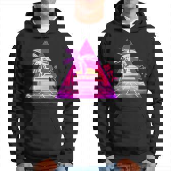 Japanese Vaporwave Funny Otaku 90S Retro Palm Tree Gift 90S Vintage Designs Funny Gifts Hoodie | Mazezy